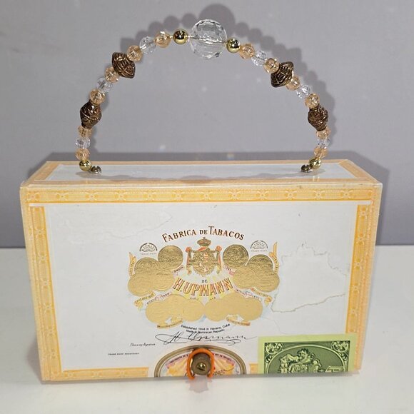 Handcrafted Cuban Cigar Box Purse - Picture 1 of 9